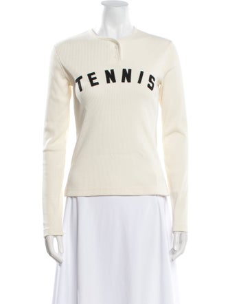 Tory Burch Graphic Print Crew Neck Sweatshirt