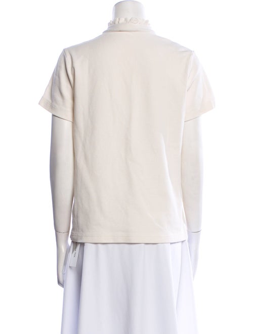 Tory Burch Mock Neck Short Sleeve Polo