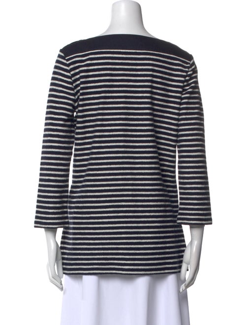 Tory Burch Striped Bateau Neckline Tunic