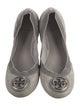 Tory Burch Leather Glitter Accents Ballet Flats