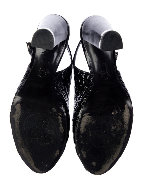 Tory Burch Embossed Leather Slingback Pumps