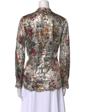 Tory Burch Silk Floral Print Blouse