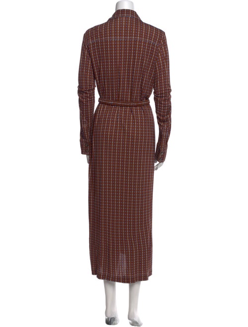 Tory Burch Plaid Print Long Dress