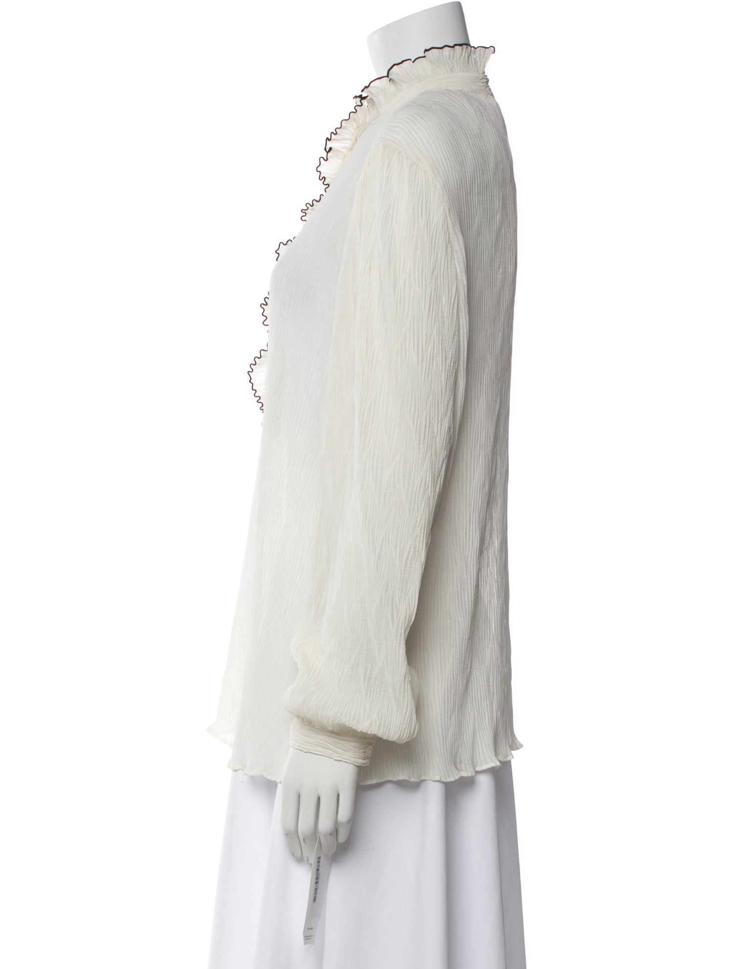 Tory Burch Mock Neck Long Sleeve Blouse