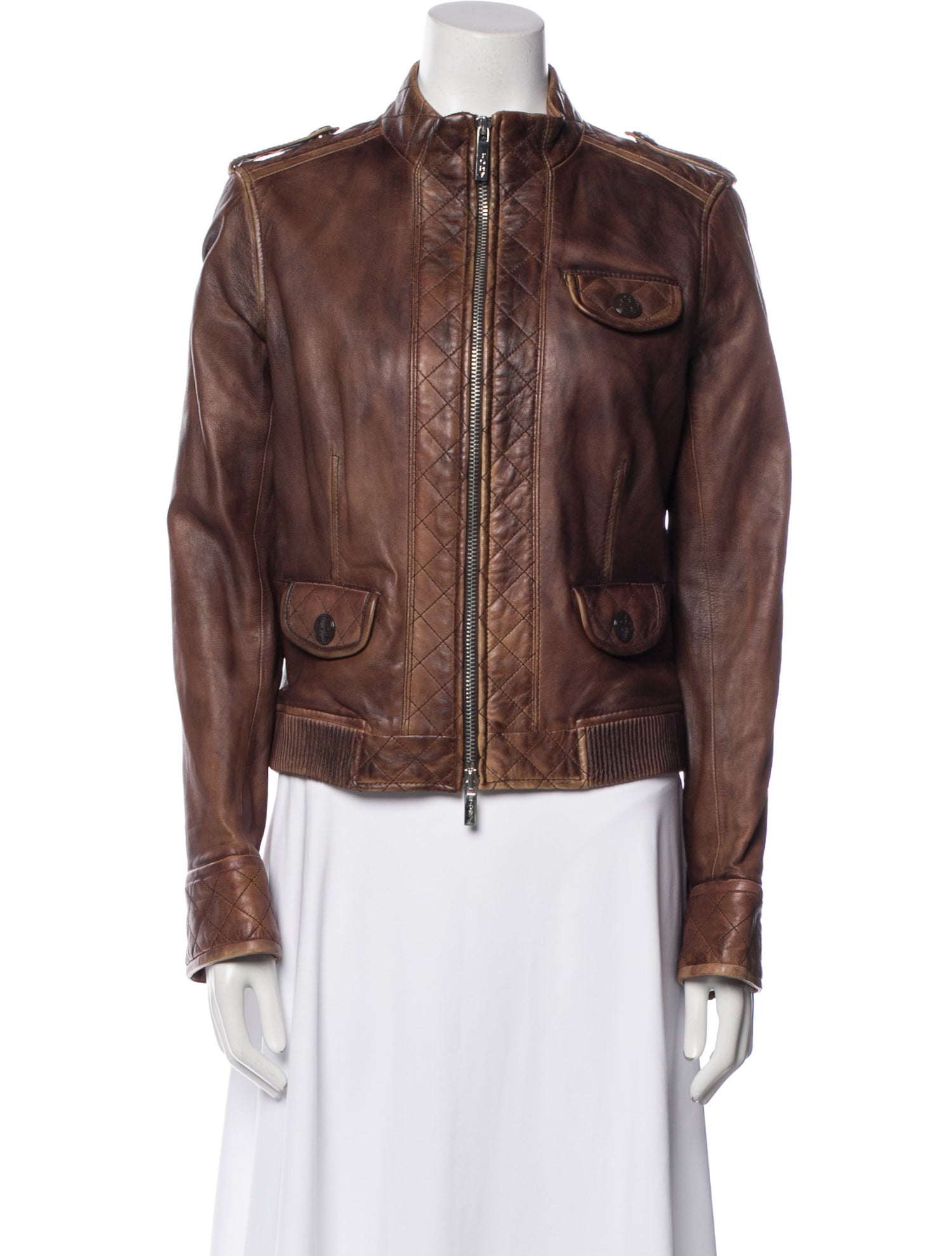 Tory Burch Leather Biker Jacket