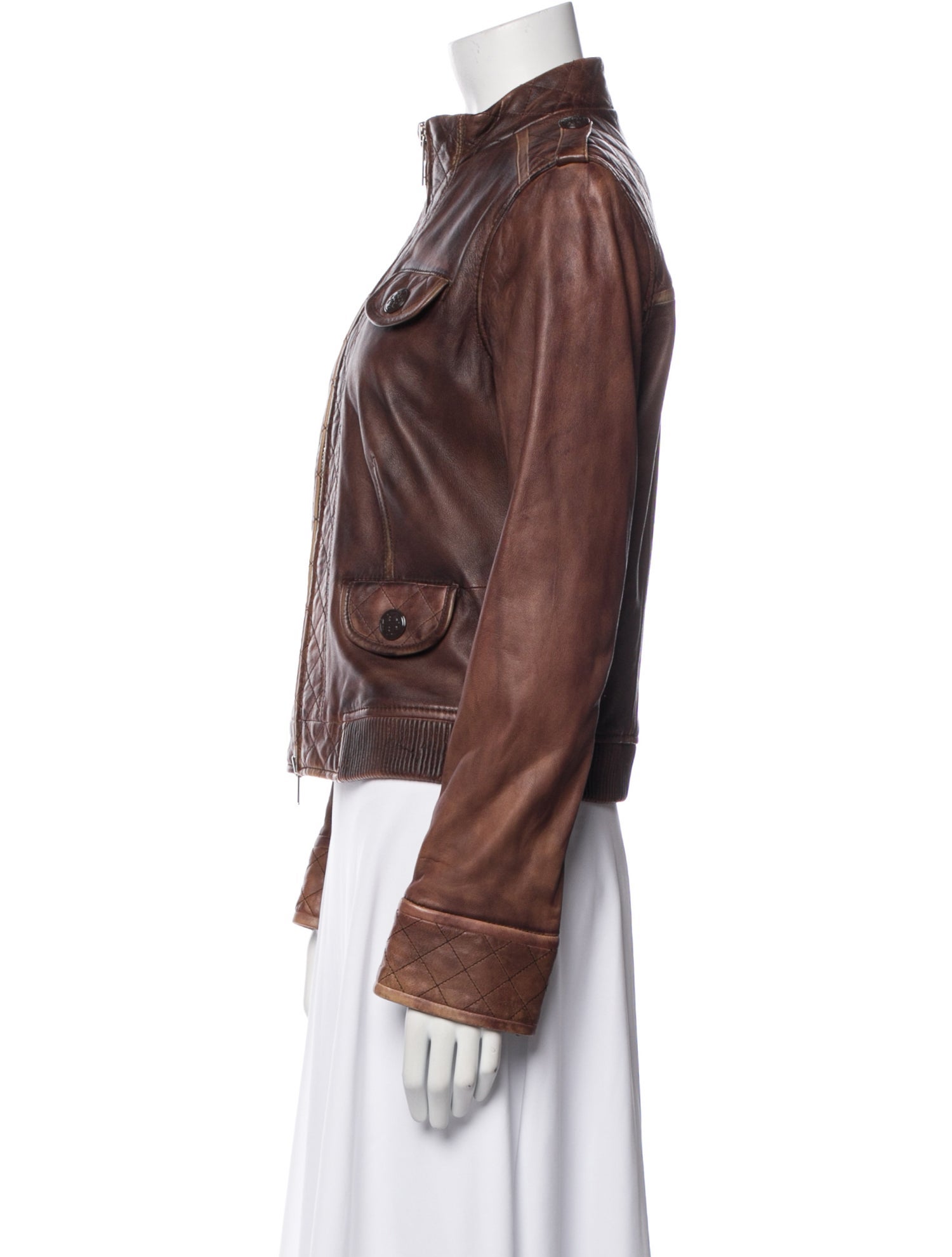 Tory Burch Leather Biker Jacket
