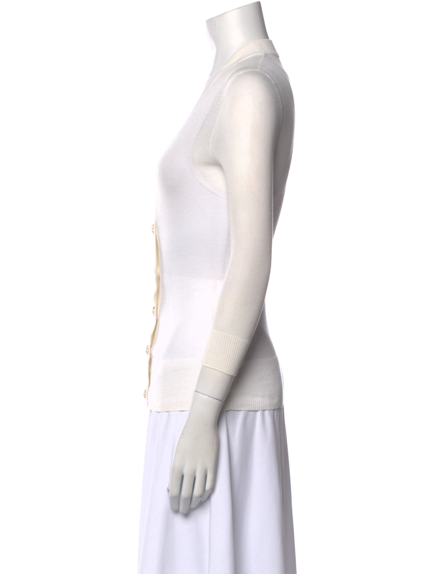 Tory Burch V-Neck Three-Quarter Sleeve Top