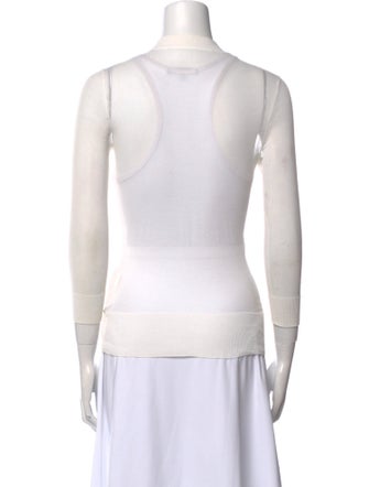 Tory Burch V-Neck Three-Quarter Sleeve Top