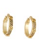 Tory Burch Crystal Small Icon Pave Hoop Earrings