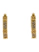 Tory Burch Crystal Small Icon Pave Hoop Earrings