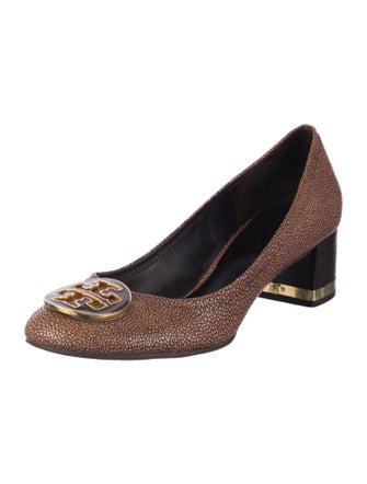 Tory Burch Leather Printed Pumps