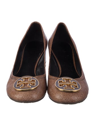 Tory Burch Leather Printed Pumps