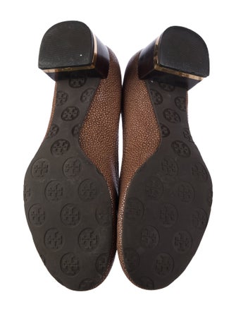 Tory Burch Leather Printed Pumps