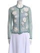 Tory Burch Floral Print Crew Neck Sweater