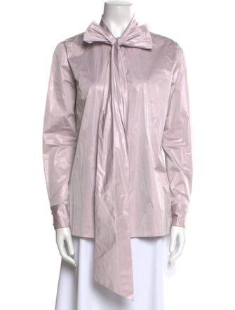 Tory Burch Long Sleeve Button-Up Top