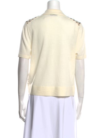 Tory Burch Merino Wool Printed Polo