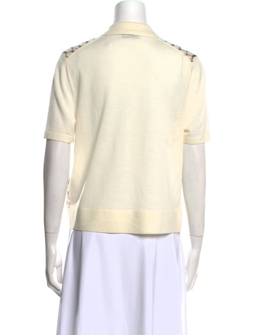 Tory Burch Merino Wool Printed Polo