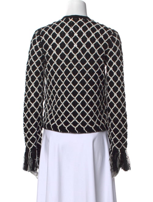 Tory Burch Patterned Crew Neck Sweater