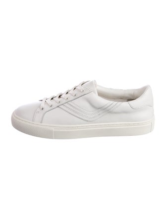 Tory Burch Leather Glitter Accents Sneakers