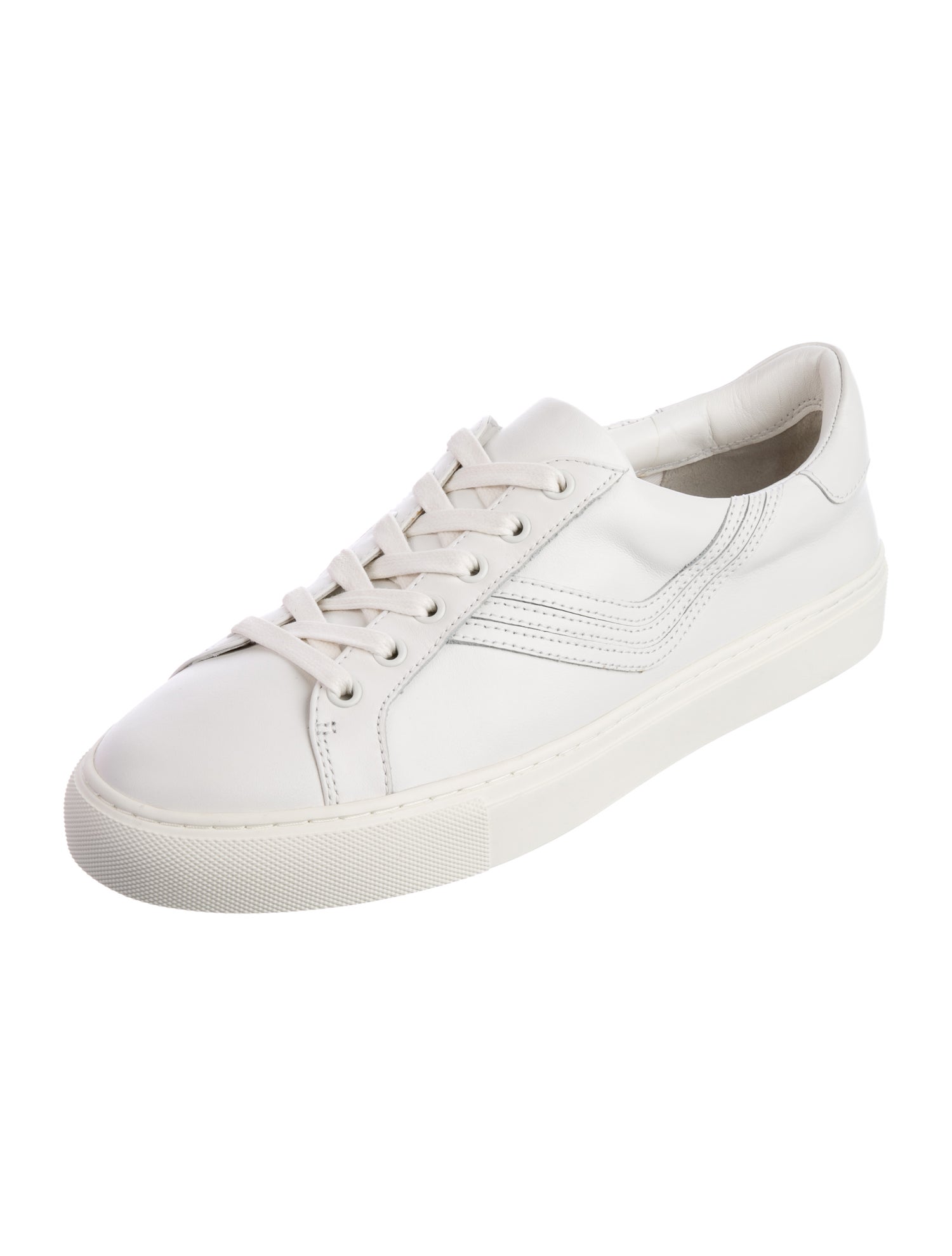 Tory Burch Leather Glitter Accents Sneakers