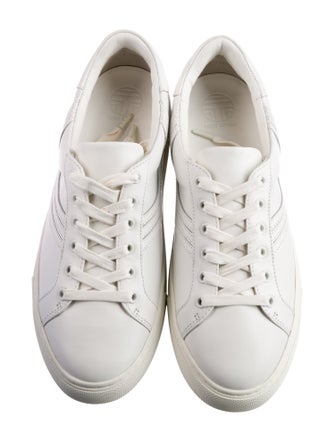 Tory Burch Leather Glitter Accents Sneakers
