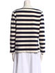 Tory Burch Striped Bateau Neckline Top