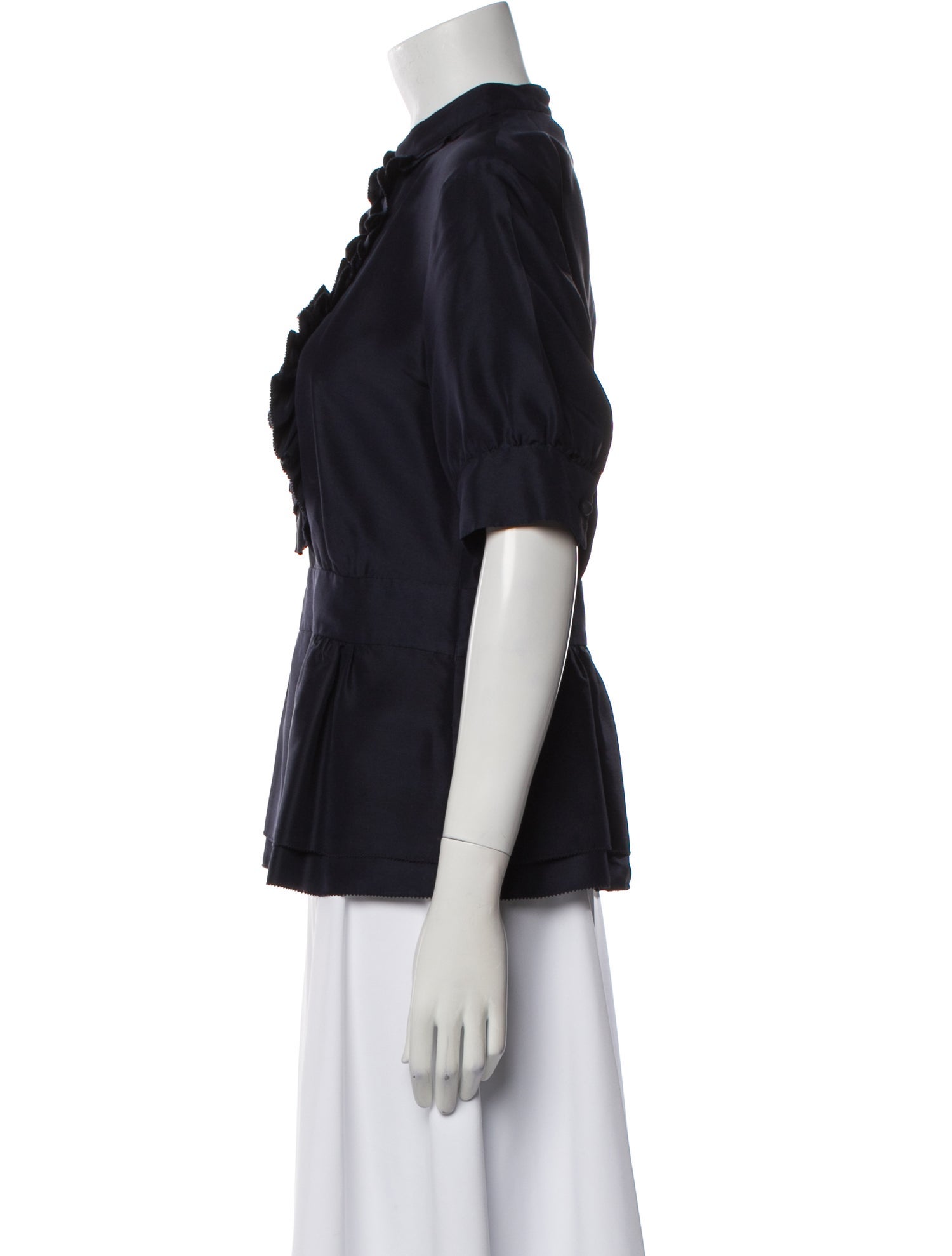 Tory Burch Silk Mock Neck Blouse