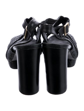 Tory Burch Embossed Leather Slingback Sandals