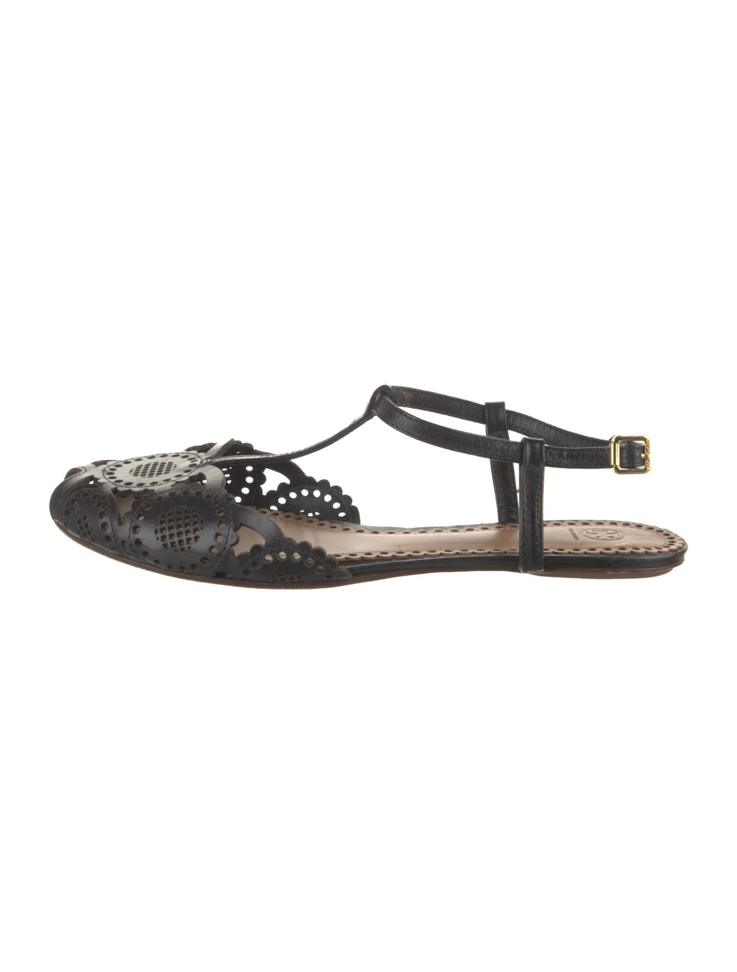 Tory Burch Leather Animal Print Slingback Flats