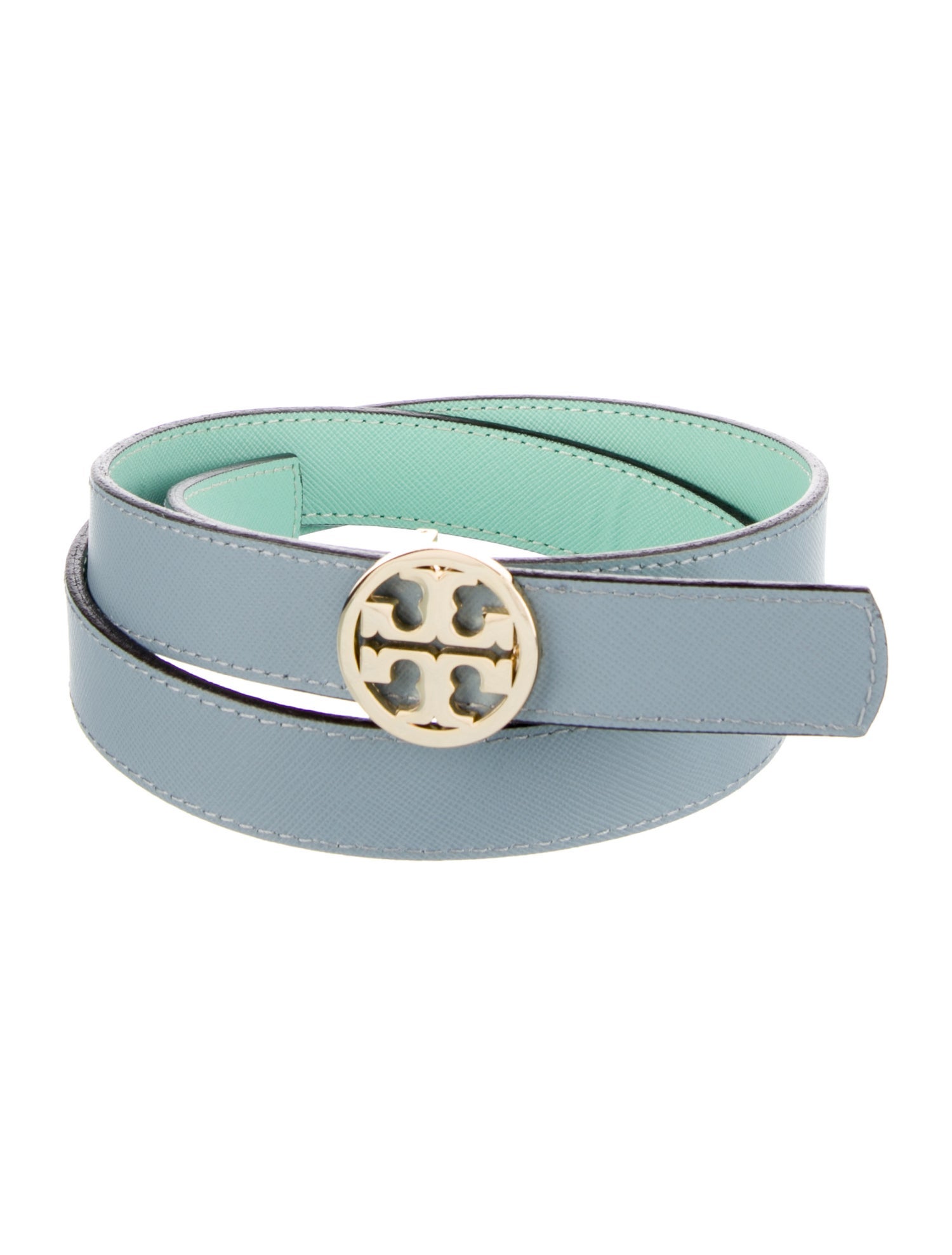 Tory Burch Skinny Saffiano Leather Belt