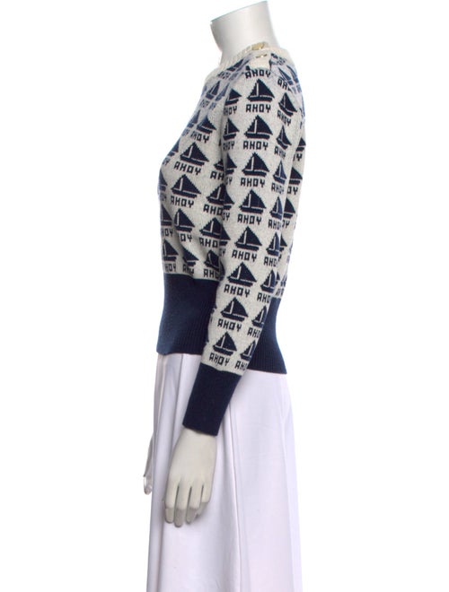 Tory Burch Printed Crew Neck Sweater