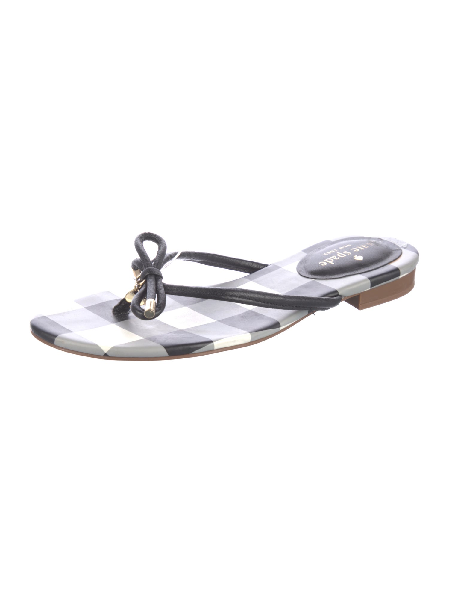 Tory Burch Leather Bow Accents Slides