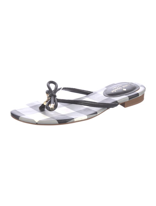 Tory Burch Leather Bow Accents Slides