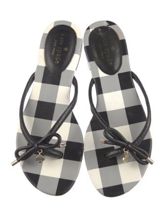 Tory Burch Leather Bow Accents Slides