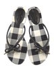 Tory Burch Leather Bow Accents Slides