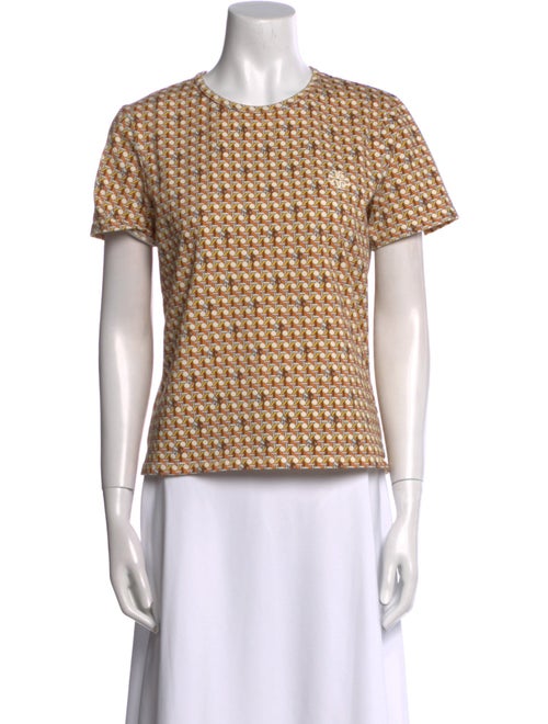 Tory Burch Printed Crew Neck Top