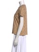 Tory Burch Printed Crew Neck Top