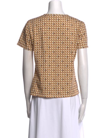 Tory Burch Printed Crew Neck Top