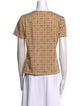 Tory Burch Printed Crew Neck Top