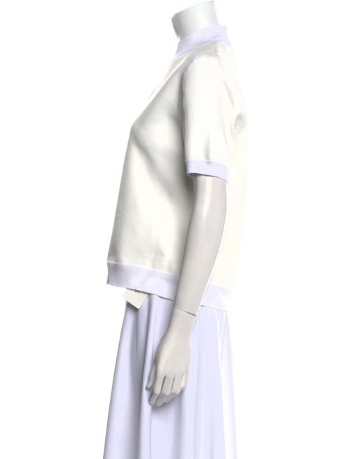 Tory Burch Mock Neck Short Sleeve T-Shirt