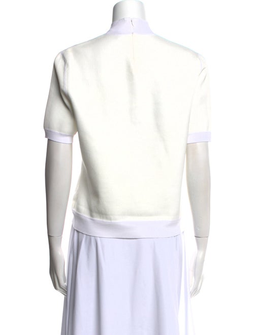 Tory Burch Mock Neck Short Sleeve T-Shirt