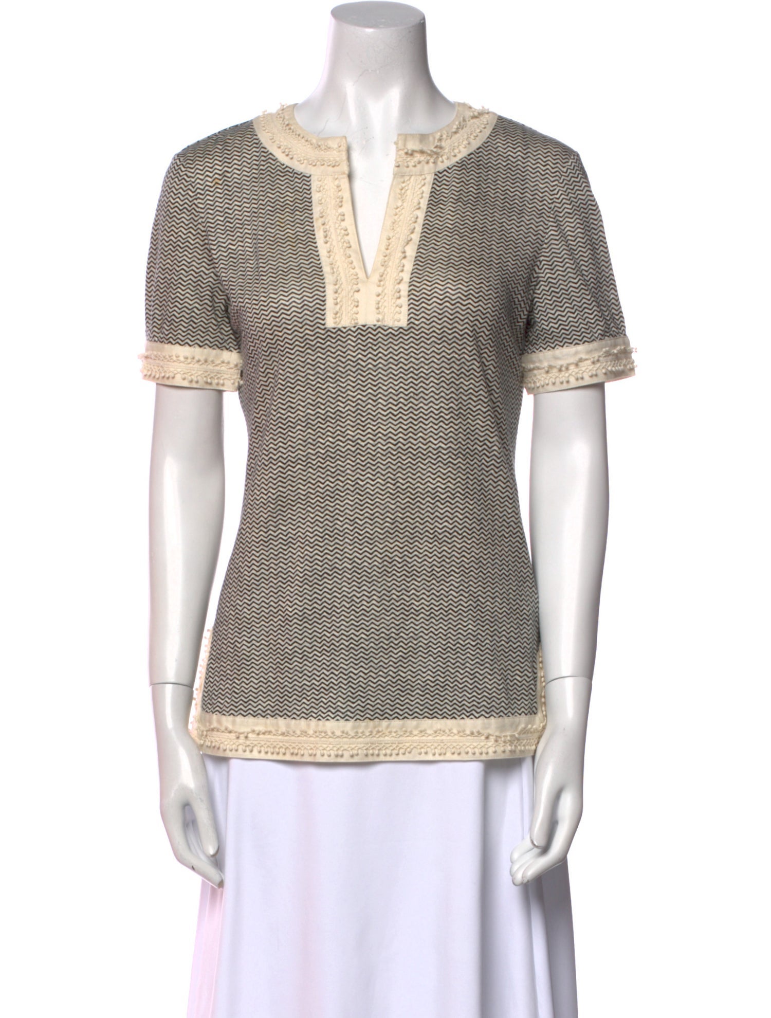 Tory Burch Linen V-Neck Tunic