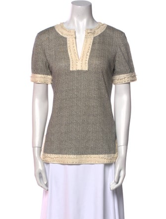 Tory Burch Linen V-Neck Tunic