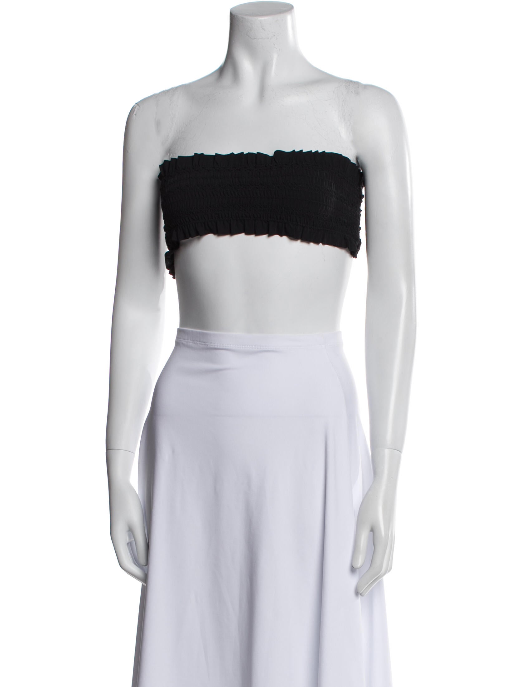 Tory Burch Nylon Strapless Crop Top