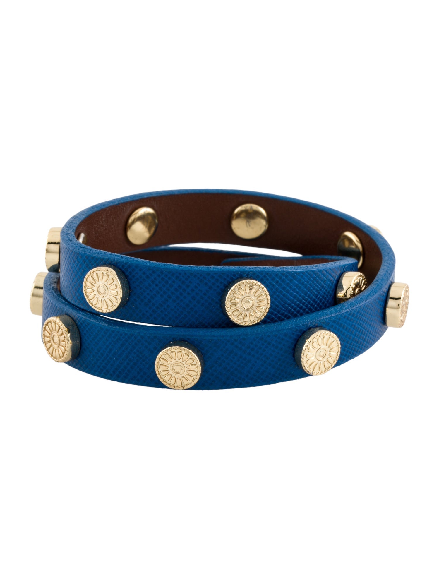 Tory Burch Logo Stud Double Wrap Bracelet