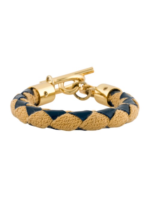 Tory Burch Leather & Cord Braided Bracelet