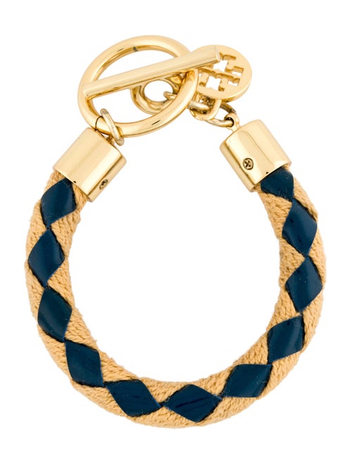 Tory Burch Leather & Cord Braided Bracelet