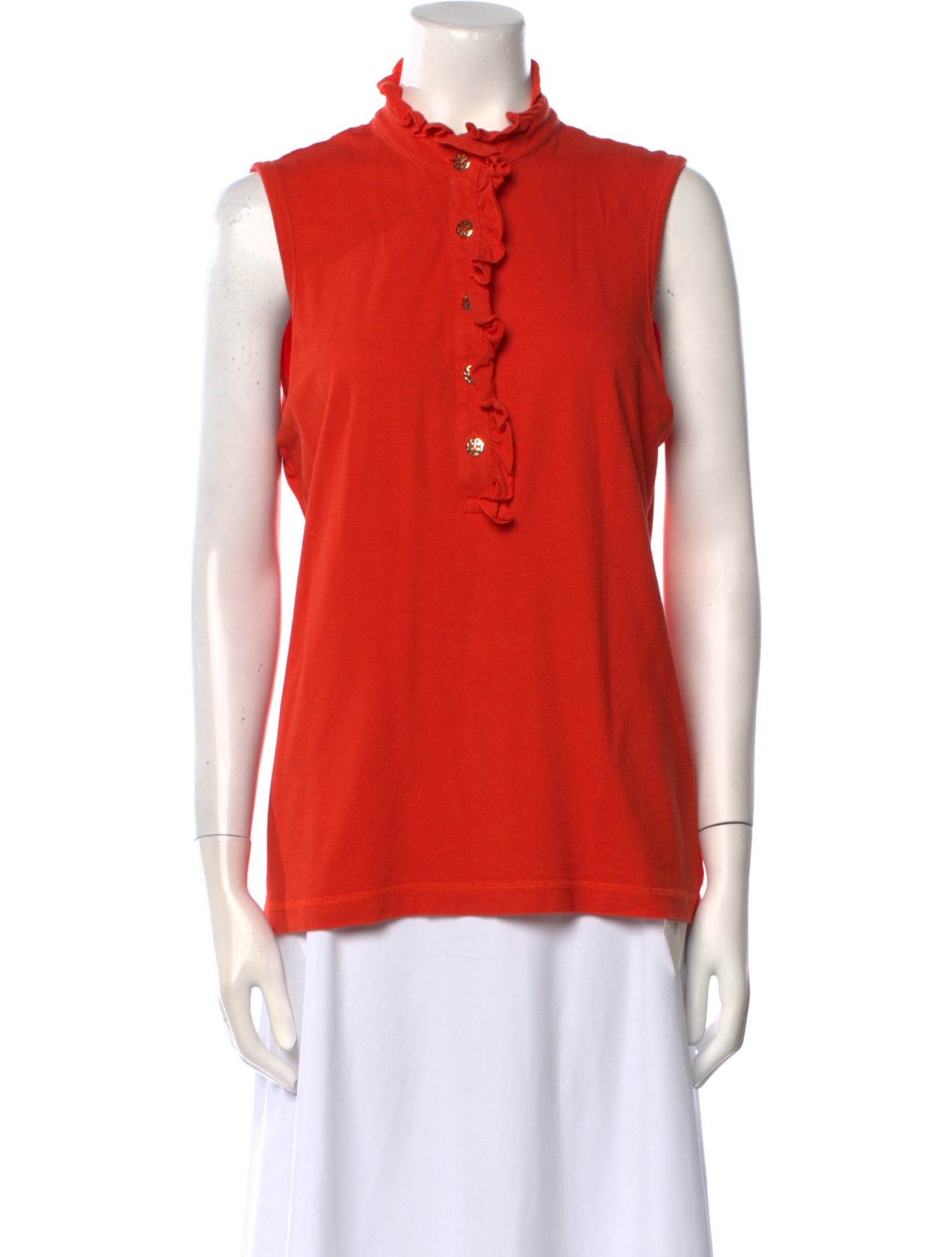 Tory Burch Mock Neck Sleeveless Polo