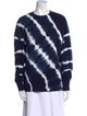 Tory Burch Tie-Dye Print Crew Neck Sweater