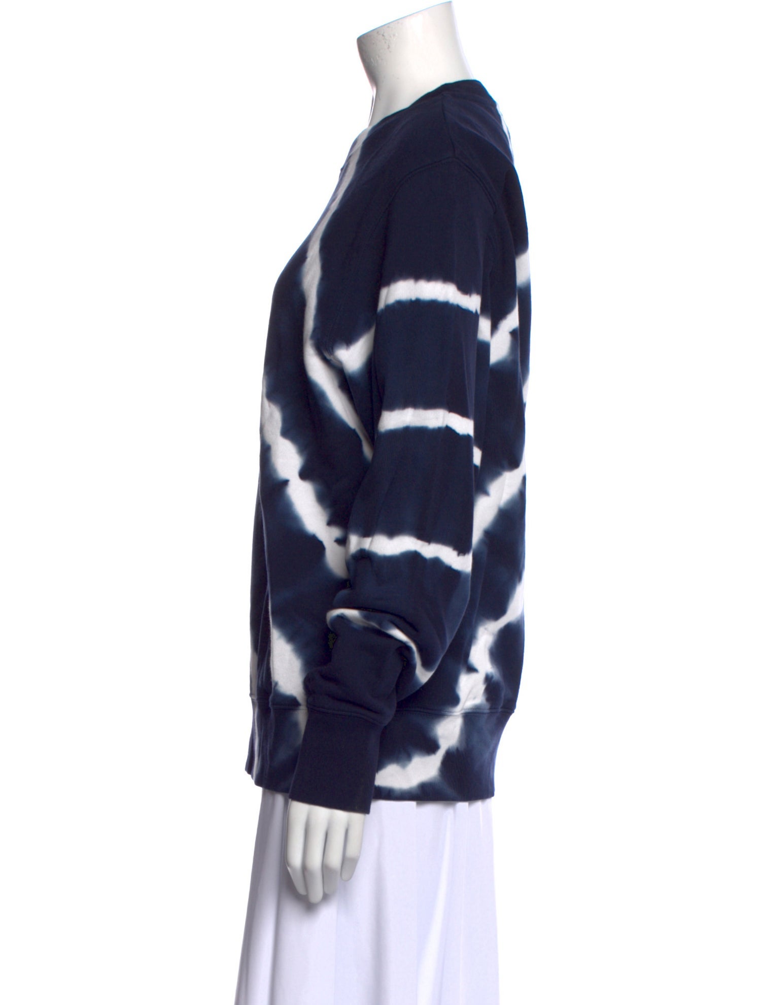 Tory Burch Tie-Dye Print Crew Neck Sweater